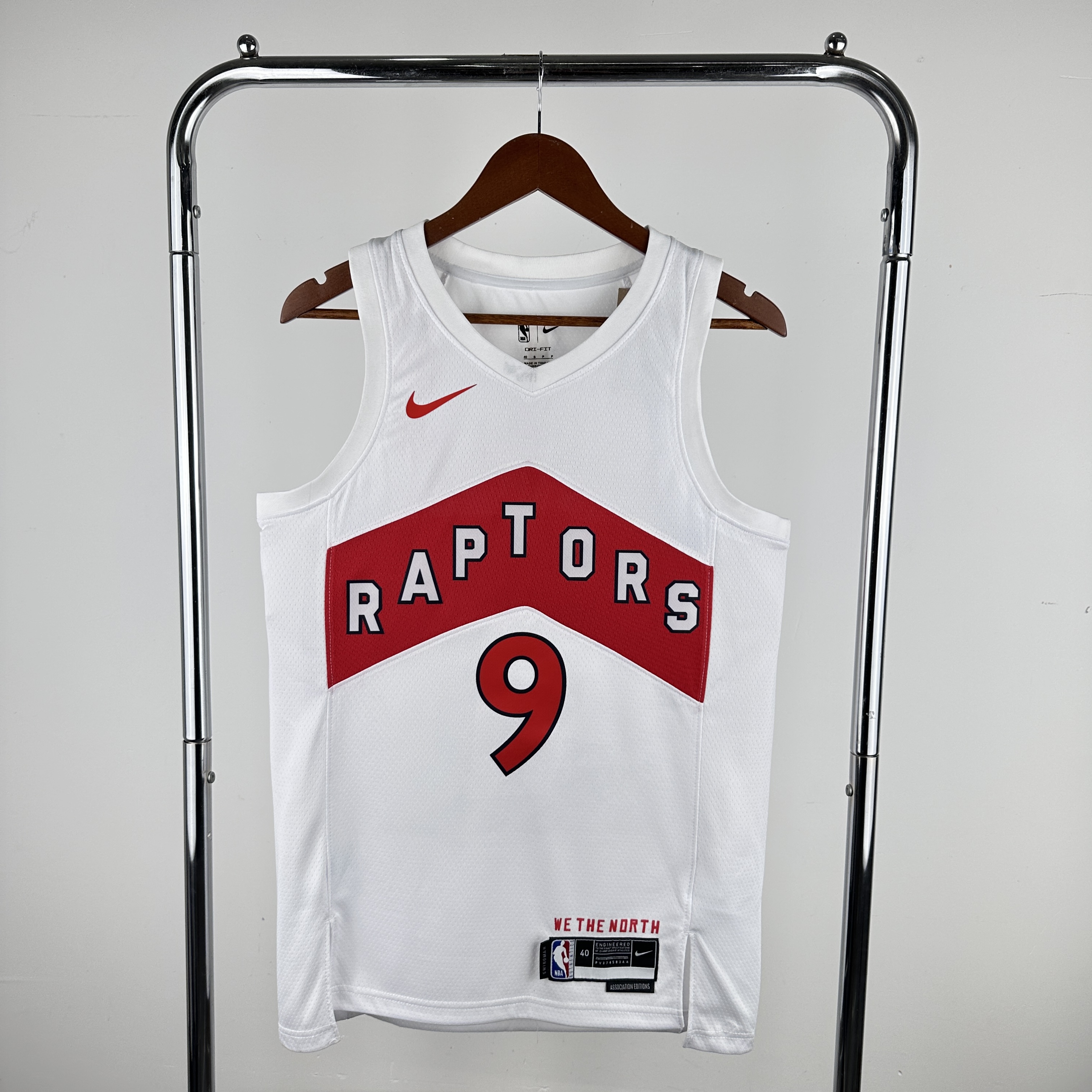 Men Toronto Raptors 9 Barrett White Nike 2024 NBA Jersey